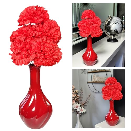 Flourish Künstliche Blume in Vase, Rot, 32 cm von Flourish