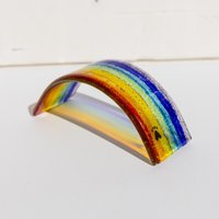 Regenbogen Kleine Pawprint Fusing-Glas von FlowGlassOrkney