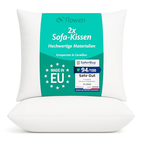 Flowen Kissen 60x60 Kopfkissen 2er Set Dekokissen für Bett und Sofa Innenkissen Hypoallergene Sofakissen Anti-Milben Weiche Zierkissen mit Kissenbezug Mikrofaser Abnehmbar und Waschmaschinenfest Flowen Kissen 60x60 Kopfkissen 2er Set Dekokissen für Bett und Sofa Innenkissen Hypoallergene Sofakissen Anti-Milben Weiche Zierkissen mit Kissenbezug Mikrofaser Abnehmbar und Waschmaschinenfest von Flowen