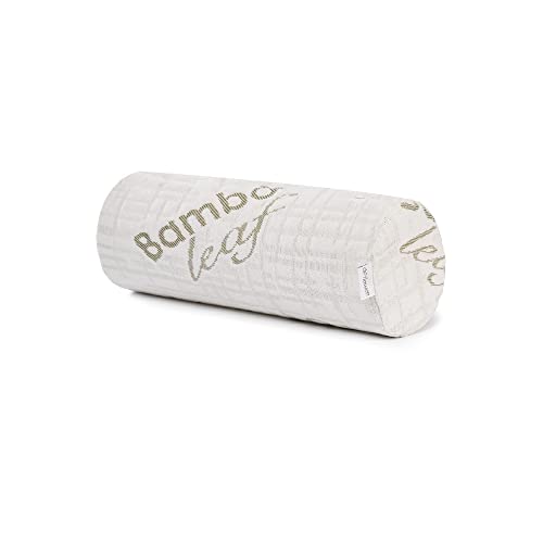 Flowen Nackenrolle mit Bezug Bamboo 32x12 cm Kissenrolle aus Memory Foam Multifunktionales Nackenkissen Rollen Kissen zum Schlafen im Liegen und zur Unterstützung von Rücken und Beinen Bett und Sofa von Flowen