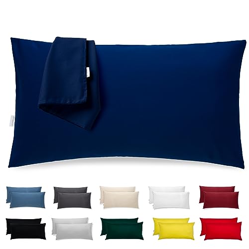 Kissenbezug 30x50 Mikrofaser Premium 2er Set Kissenhülle Deko für Kissen Bett/Sofa Stoff Superweicher Resistent Hypoallergen Anti-Milben Atmungsaktiv Kopfkissenbezug mit Verdecktem Zip Voll Waschbar von Flowen