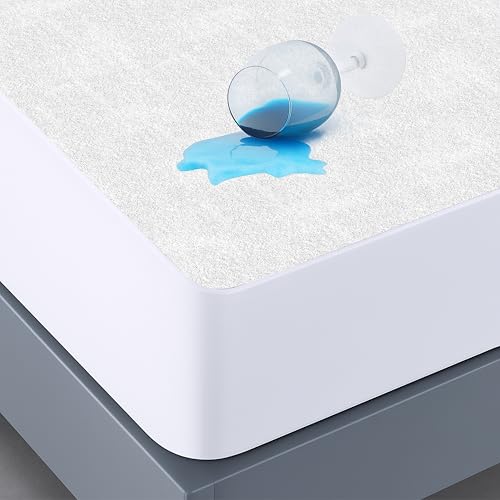 Matratzenschoner 200x200 cm wasserdichte Matratzenauflage Spannbettlaken Nässeschutz aus Baumwolle und Mikrofaser Matratzenbezüg Inkontinenzunterlage Atmungsaktiv für Bett und Matratze Waschbar Matratzenschoner 200x200 cm wasserdichte Matratzenauflage Spannbettlaken Nässeschutz aus Baumwolle und Mikrofaser Matratzenbezüg Inkontinenzunterlage Atmungsaktiv für Bett und Matratze Waschbar von Flowen