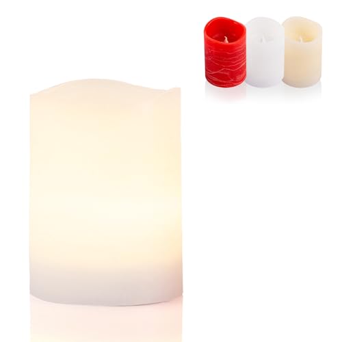 Flower Power Schlaraffenland LED Kerze PARVO | 7,5x10 cm | weiß | Echtwachs | LED Kerzen mit Timerfunktion | flackernde Flamme | batteriebetrieben | Kerzen mit Timerfunktion | Kerzen mit Batterie | Flower Power Schlaraffenland LED Kerze PARVO | 7,5x10 cm | weiß | Echtwachs | LED Kerzen mit Timerfunktion | flackernde Flamme | batteriebetrieben | Kerzen mit Timerfunktion | Kerzen mit Batterie | von Flower Power