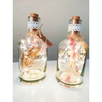 ???????????????????????? "Blumentraum" |700Ml Optional Mit Usb-Flaschenlicht|Trockenblumen Im Glas|Geschenk| Dekoflasche von FlowerBottlesShop