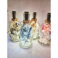 Flower Bottle "Blumenzauber" | Optional Mit Usb-Flaschenlicht|Trockenblumen Im Glas|Geschenk| Deko| Hochzeitsdeko von FlowerBottlesShop