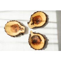 Roh Handgemachte Holzschalen Mit Rinde/Platten Natürliche Dekor Set Von 3 Handgefertigt Aus Rohen Weiden Log von FlowerHerbStudio