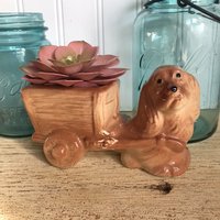Cocker Spaniel Mit Karren Übertopf von FlowerPowerVintageNE
