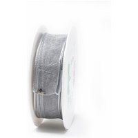 Flowerbox Bastelband »Chiffon mit Draht« - grau von Flowerbox