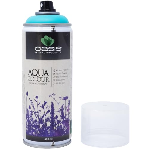 Flowerbox OASIS Sprayfarbe Aqua Colour Spray Mint 400 ml Sprühlack seidenmatt matt für Außen und Innen von Flowerbox