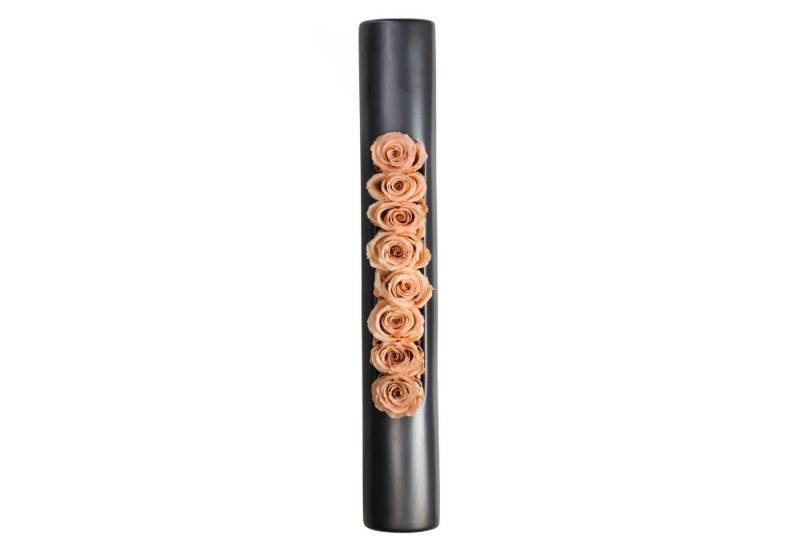 Flowerbox Wanddekoobjekt Infinity-Bloom Tube - anthrazit/rosé - 40x6,5 cm von Flowerbox