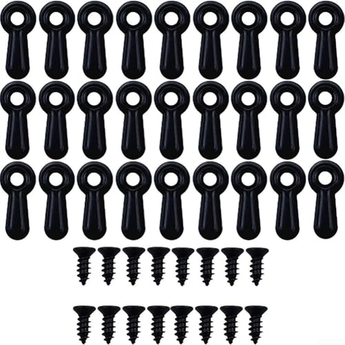 100 Stück Bilderrahmen-Clips und Schrauben für sichere Präsentation Ihrer Lieblingskunst (schwarz) von Floweringbeter