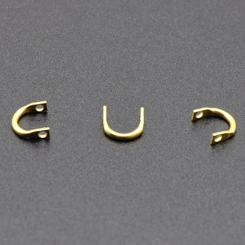 100 Stück EasySpin Gabelköpfe für DIY Spinnerbait Komponenten, geeignet für Inline-Spinner, Alabama-Rigs und Zander Rigs mit Metalldraht-Konstruktion (großes Gold) von Floweringbeter