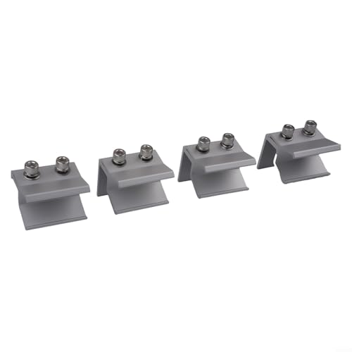 14 Stück Aluminium Stehnahtklemmen für Dachinstallation mit Edelstahlschrauben und Unterlegscheiben, kompatibel mit Solar-PV- und Blechdachsystemen (4 Stück) von Floweringbeter