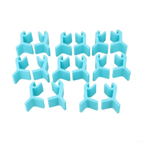 16-teiliges Küchentablett-Halterungs-Set für Dampfgarer und Ofen, platzsparendes und stapelbares Design (16 Stück, blau) von Floweringbeter