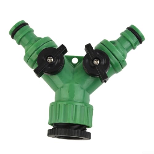 2 Wege Gartenschlauch Splitter Adapter mit Schalter für Außenhähne und mehrere Wasserauslässe von Floweringbeter