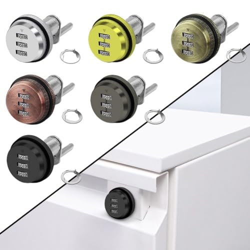 3-stellige Zahlenschlossbox aus Zinklegierung, perfekt für Schulen, Büros oder Zuhause (Rotbronze) von Floweringbeter