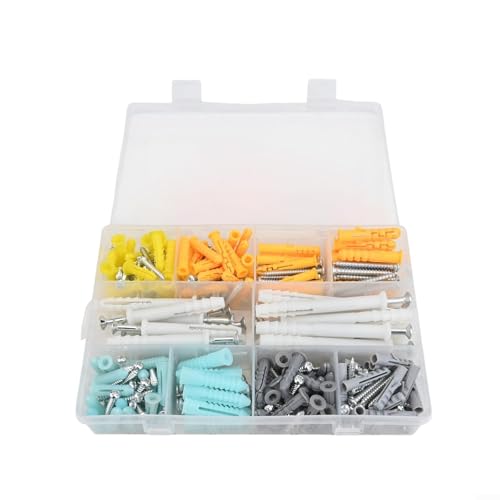 300 Stück selbstschneidende Schrauben und Wanddübel Kit für Trockenbau mit mehreren Größen für verschiedene Heimmontageanwendungen und Aufbewahrungsbox 300 Stück selbstschneidende Schrauben und Wanddübel Kit für Trockenbau mit mehreren Größen für verschiedene Heimmontageanwendungen und Aufbewahrungsbox von Floweringbeter