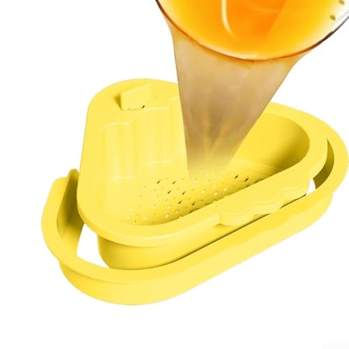 Abflusssieb für Küchenspüle mit fortschrittlicher Filtration und Konstruktion, um Verstopfungen zu verhindern und Reinigungsaufgaben zu vereinfachen (gelb) von Floweringbeter