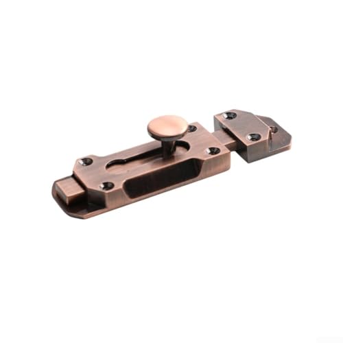 Antik Einsteckschloss Türschnalle, zur Sicherung von Holztüren, einfache Bedienung mit Metallknauf (10.2 cm-rot) von Floweringbeter