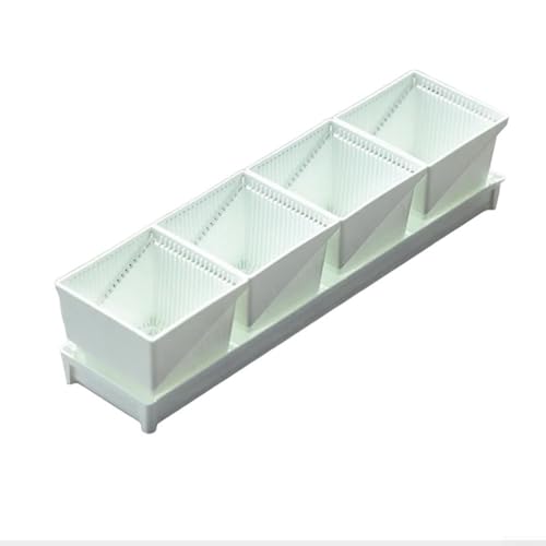 Atmungsaktives Blumentopf-Set aus Kunststoff mit Drainageschale für den städtischen Gartenbau auf Fensterbänken, geeignet für Kräuter- und Kleingemüsesorten (10 cm neues Modell) von Floweringbeter