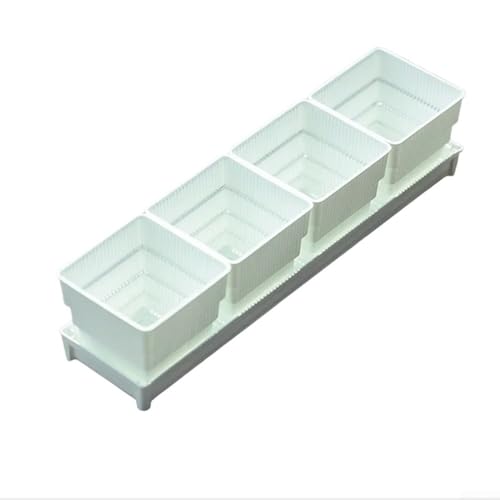 Atmungsaktives Blumentopf-Set aus Kunststoff mit Drainageschale für den städtischen Gartenbau auf Fensterbänken, geeignet für Kräuter- und Kleingemüsesorten (7,35 cm) von Floweringbeter