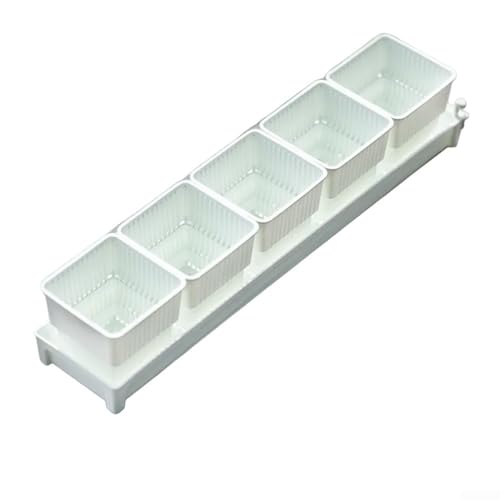 Atmungsaktives Blumentopf-Set aus Kunststoff mit Drainageschale für den städtischen Gartenbau auf Fensterbänken, geeignet für Kräuter- und Kleingemüsesorten (7 cm) von Floweringbeter