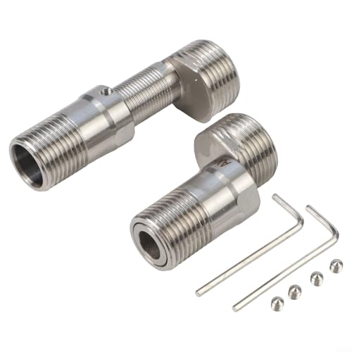 Auslaufsicherer Duscharmatur-Adapter mit flexiblem Wasserdurchfluss-Design für optimalen Einsatz im Badezimmer (304 lang teleskopisch) von Floweringbeter
