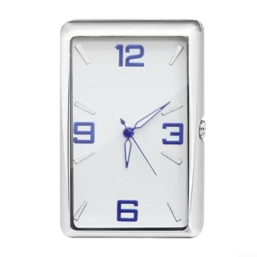 Auto-Innen-Quarzuhr mit rechteckigem Glas und klarer Skala, Digitalanzeige mit Zahlen- und Minutenmarkierungen für das Armaturenbrett (klassisch aufgestellt) von Floweringbeter