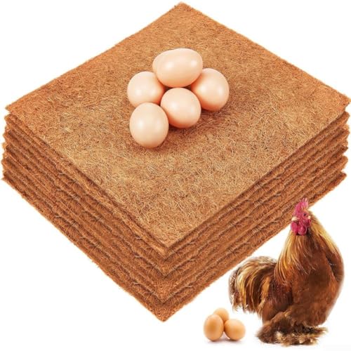 Chicken ing Pads 28,9 x 28,9 cm Kokosnusspalmen-Box-Einlagen für bequeme Einstreu für Hühner und Kleintiere (10 Stück (30 cm) von Floweringbeter