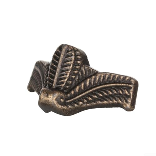 Eckwinkel aus Zinklegierung für Möbel und Kistenschutz, dekorativer Retro-Stil mit feinen Schnitzereien (Bronze) von Floweringbeter