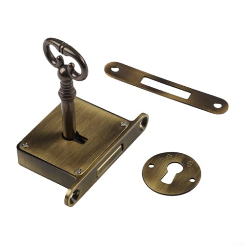 Elegantes Vintage-Schubladenschloss aus Messing, perfekt für die Verbesserung der Schranksicherheit und des Stils (Bronze) von Floweringbeter