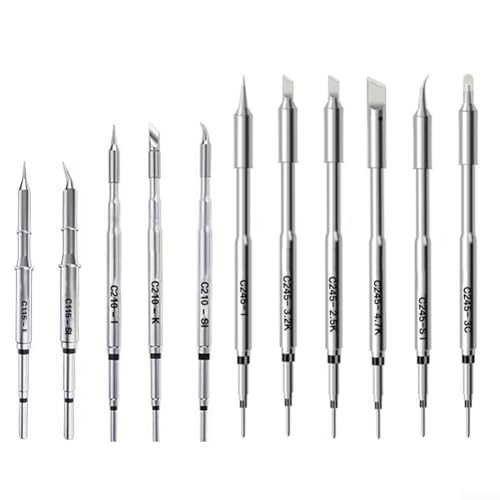 Ersatz-Heizkern-Lötkolbenspitzen für C210 C245 C115, kompatibel mit verschiedenen Lötstation-Modellen, Kupfermaterial (C245 3C) von Floweringbeter