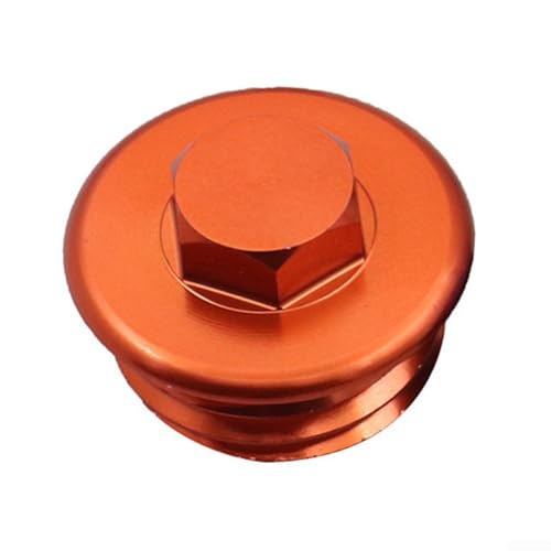 Ersatz-Motoröl-Einfüllkappe, CNC-Aluminiumschraube für Motorräder, kompatibel mit mehreren Motorgrößen (orange) von Floweringbeter