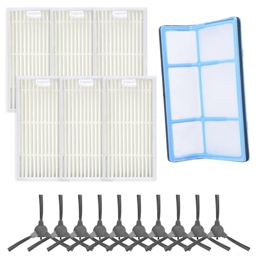 Ersatz-Set für Erabros RS1 Roboter-Staubsauger-Seitenbürsten und Filter für optimale Reinigungseffizienz und Luft (B) von Floweringbeter