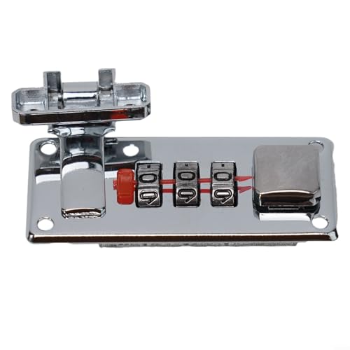 Festes Zahlenschloss für Holzkisten, 1 Set, 65 x 29 mm, Retro-Stil mit Schrauben, geeignet für Koffer, Schmuck, Werkzeug, Weinkisten, Hardware (Silber rechts) von Floweringbeter