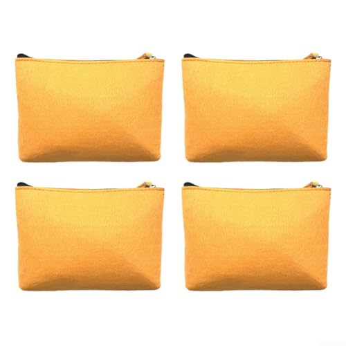 Filztasche mit mehreren Fächern für technisches Zubehör, kompakte Aufbewahrungslösung für Ladegeräte, Kabel und Geräte (tolles Gelb) von Floweringbeter