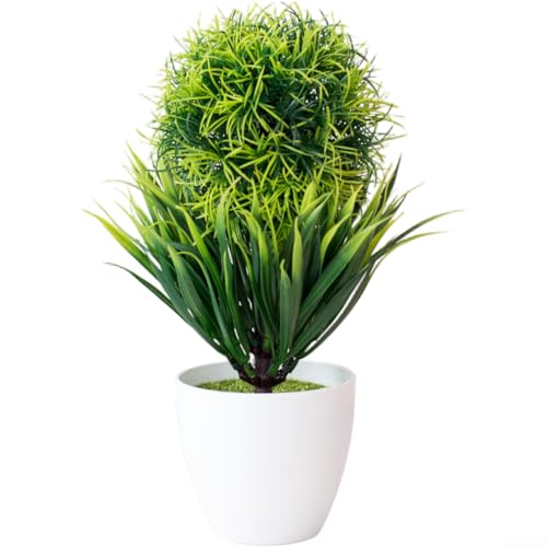 Floweringbeter Künstliche Seidenblume für Snapdragon-Pflanze im Kunststofftopf für Tisch- und Regaldekoration, mit detaillierten Blütenblättern und Design (grün) von Floweringbeter