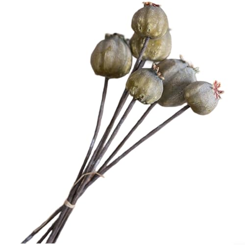 Floweringbeter Künstlicher Blumenstrauß aus Schaumstoff für Zuhause und Hochzeit, mit realistischen Schaumstoffbeeren aus Kunststoff mit detaillierter spritzgegossener Textur (grau) von Floweringbeter