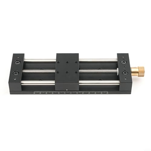 Floweringbeter Lineare Bühnenplattform aus Aluminiumlegierung, X-Achsen-Übersetzungstisch mit Edelstahl-Konstruktion, 10 kg Tragkraft (0–120 mm mit Sockel) von Floweringbeter