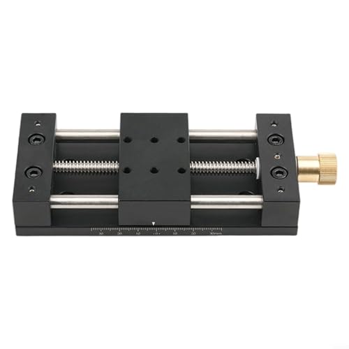 Floweringbeter Lineare Bühnenplattform aus Aluminiumlegierung, X-Achsen-Übersetzungstisch mit Edelstahl-Konstruktion, 10 kg Tragkraft (0–75 mm mit Sockel) von Floweringbeter
