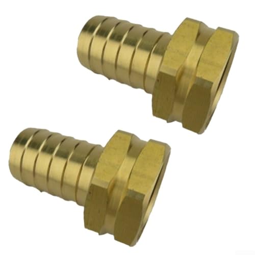 Floweringbeter Messing Gartenschlauch Adapter 2-teiliges Set Innenanschluss für Bewässerungssystem Outdoor Bewässerungsgeräte (1,9 cm) von Floweringbeter