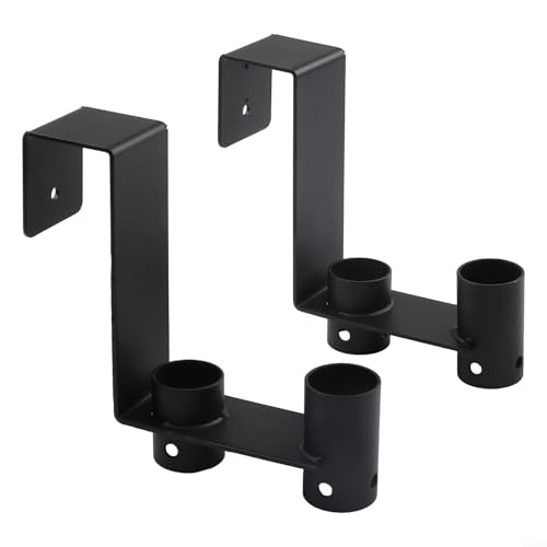 Floweringbeter Organisieren Sie Ihre Pool-Reinigungswerkzeuge mit Metallzaunhaken, unterstützt bis zu 18 kg, keine Schraubenmontage, Design (2 Stück) von Floweringbeter