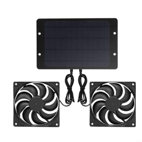 Floweringbeter Tragbarer Solarpanel-Ventilator für Hühnerställe und Haustierhäuser, 12 V, 10 W, umweltfreundliches Design von Floweringbeter