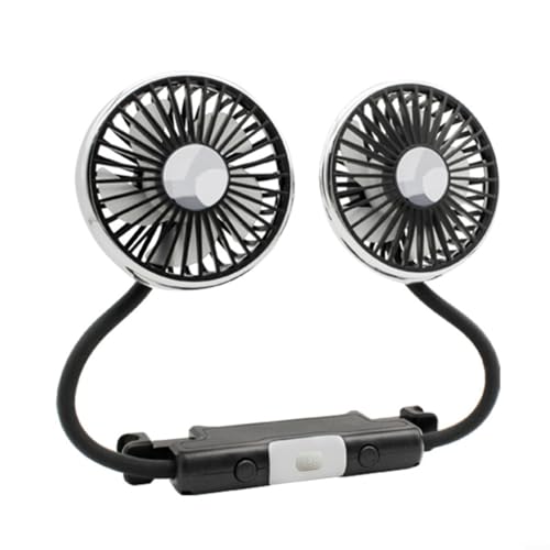 Floweringbeter USB-Doppelkopf für Autolüfter mit 360 Grad flexibler Drehung, LED-Licht und drei einstellbaren Geschwindigkeiten für den Einsatz in Autos, Häusern und Reisen Floweringbeter USB-Doppelkopf für Autolüfter mit 360 Grad flexibler Drehung, LED-Licht und drei einstellbaren Geschwindigkeiten für den Einsatz in Autos, Häusern und Reisen von Floweringbeter