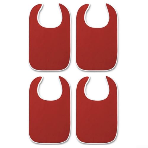 Floweringbeter Wasserdichte Latzschürze mit verstellbarem Halsverschluss, um Kleidung sauber und trocken zu halten (rot) von Floweringbeter