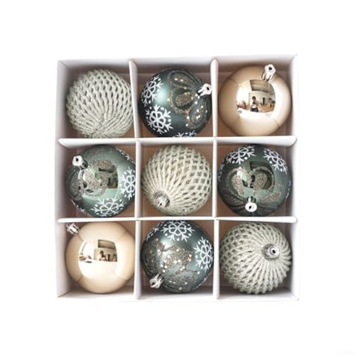 Floweringbeter Weihnachtskugel-Ornament-Set für saisonale Dekorationen, aus Kunststoff mit Aufhängeschlaufen für einfaches Präsentieren Floweringbeter Weihnachtskugel-Ornament-Set für saisonale Dekorationen, aus Kunststoff mit Aufhängeschlaufen für einfaches Präsentieren von Floweringbeter