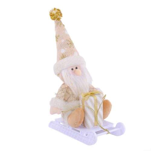 Floweringbeter Weihnachtsschlittenpuppe Dekoration für Innen- und Fenster, hergestellt aus Kunststoff und Polyester (ältere Menschen) von Floweringbeter
