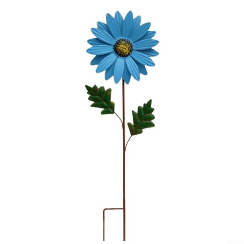 Gartenstecker für den Außenbereich aus Metall für Rasen und Blumentopf, Dekoration verleiht Ihrem Garten oder Ihrer Terrasse lebendige und langlebige Attraktivität (blau) von Floweringbeter