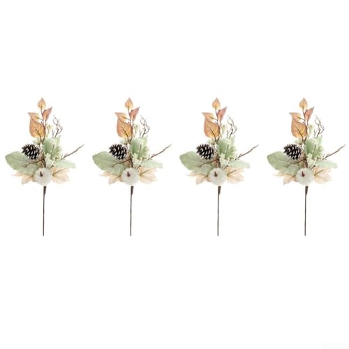 Herbst-Heimdekor-Set 4-teilig mit künstlichen Kürbissen und Beeren für Vasen-Display, saisonale Dekoration für Ernte und Herbst (B039) von Floweringbeter