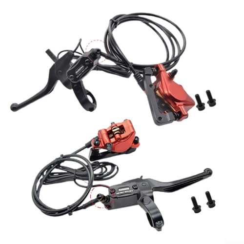 Hydraulisches Bremsen-Set für Elektro-Falträder mit vergrößertem Öltank, Doppelkolben-CNC-Aluminiumpumpe und Anti-Biege-Ölrohr (rechts und links) von Floweringbeter